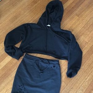 Mistress rocks skirt and hoodie set